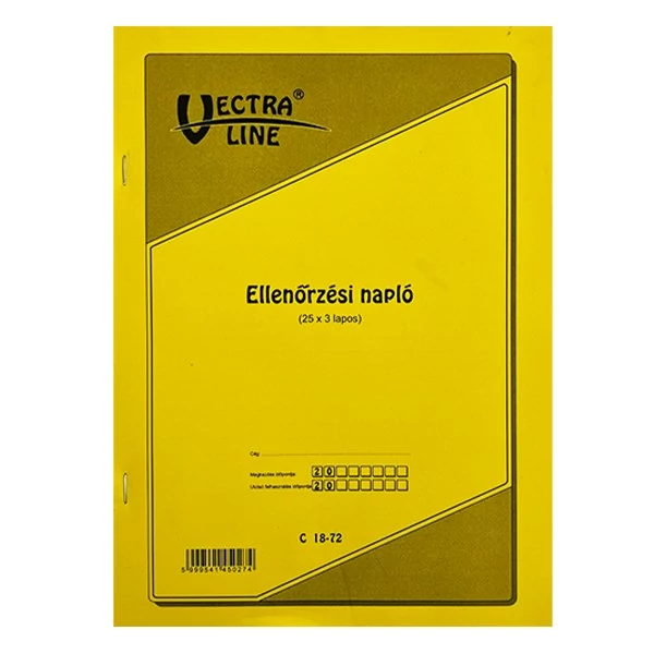 Nyomtatvány ellenőrzési napló VECTRALINE