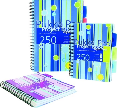 Spirálfüzet vonalas PUKKA PAD A/5 125 lapos Project regiszteres