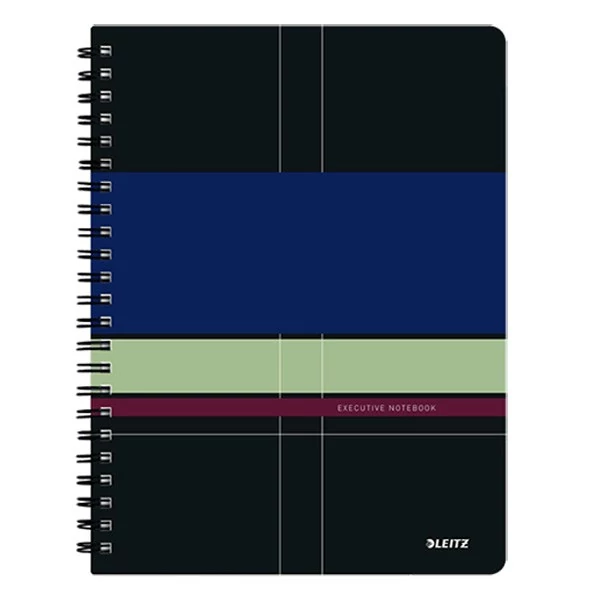 Spirálfüzet kockás LEITZ A/4 80 lapos Executive PP