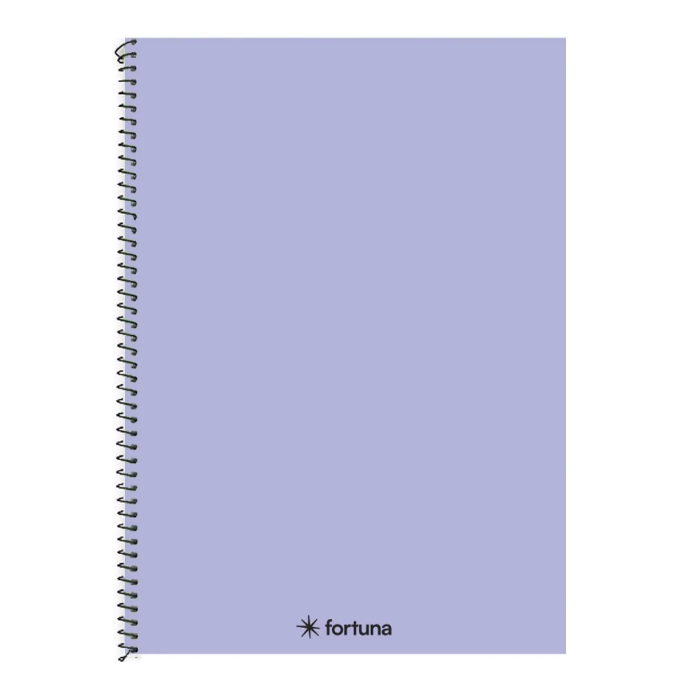 Spirálfüzet kockás FORTUNA Monocolor A/4 70 lapos pasztell lila