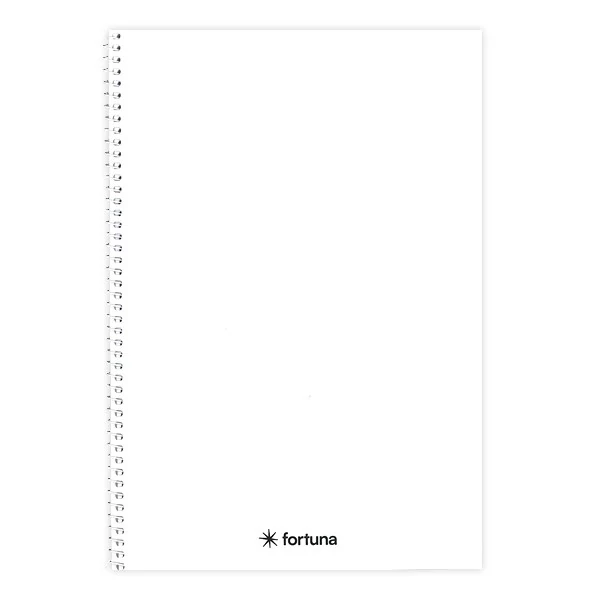 Spirálfüzet vonalas FORTUNA Monocolor A/4 70 lapos fehér