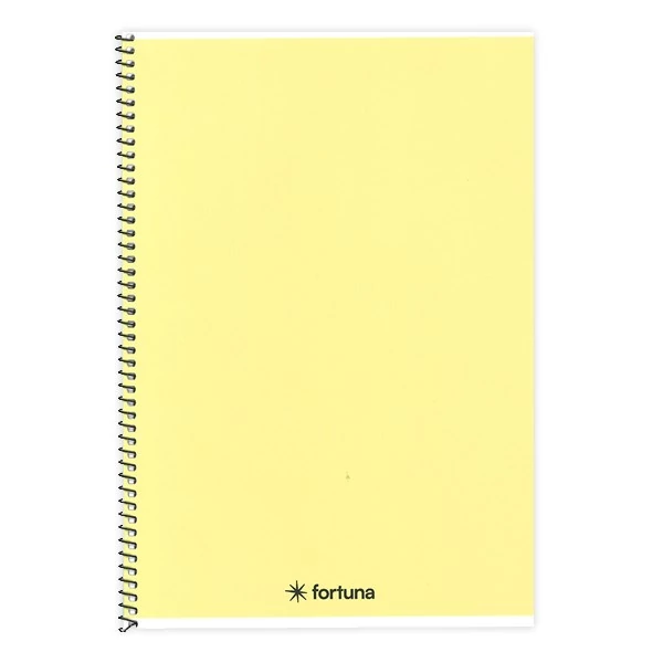 Spirálfüzet vonalas FORTUNA Monocolor A/4 70 lapos pasztell sárga