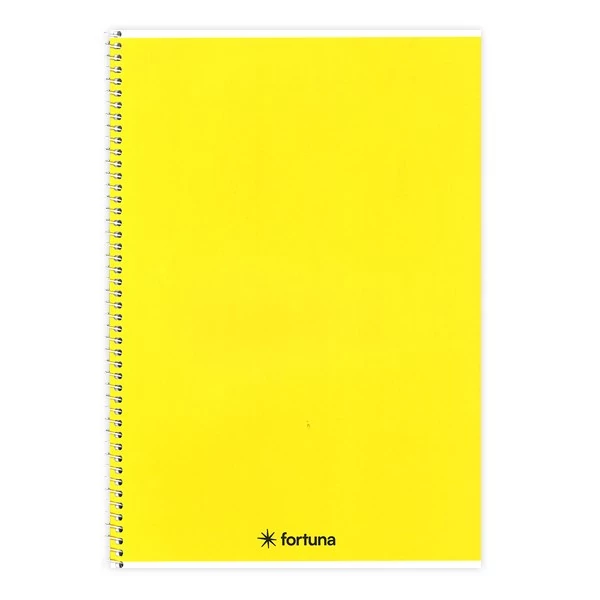 Spirálfüzet vonalas FORTUNA Monocolor A/4 70 lapos sárga