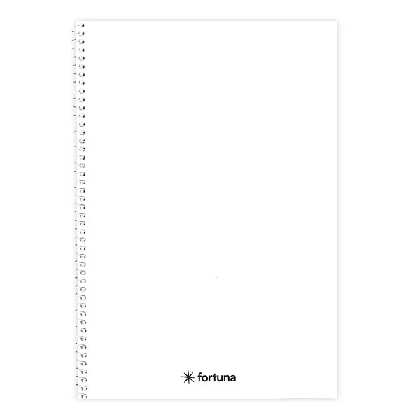 Spirálfüzet vonalas FORTUNA Monocolor A/5 70 lapos fehér