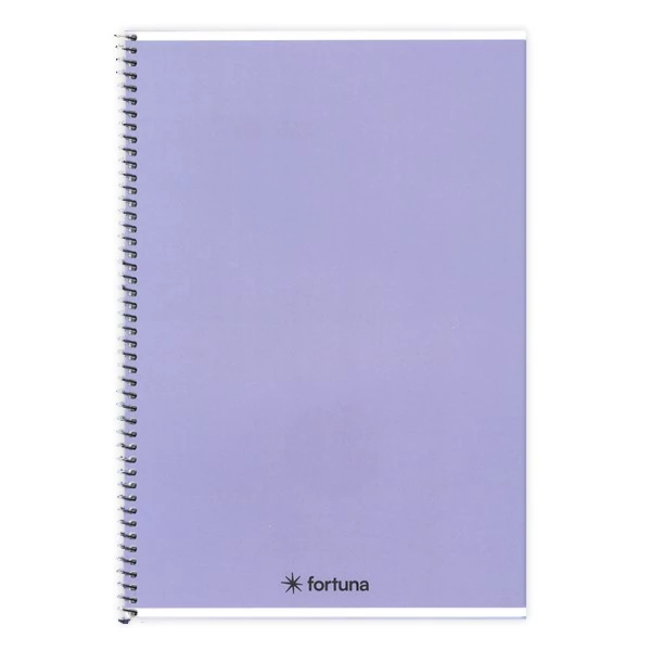 Spirálfüzet vonalas FORTUNA Monocolor A/5 70 lapos pasztell lila