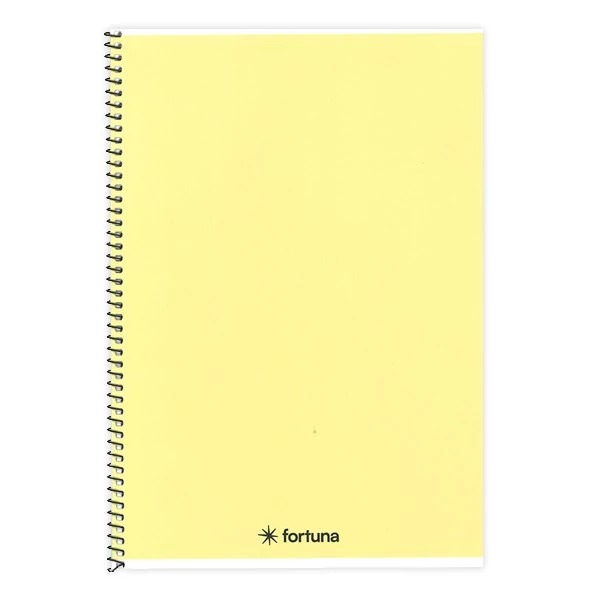 Spirálfüzet vonalas FORTUNA Monocolor A/5 70 lapos pasztell sárga