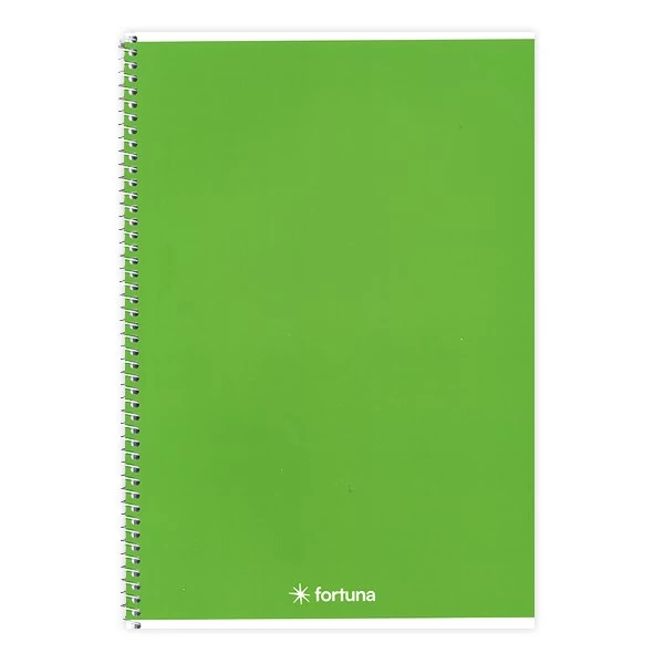 Spirálfüzet vonalas FORTUNA Monocolor A/5 70 lapos zöld
