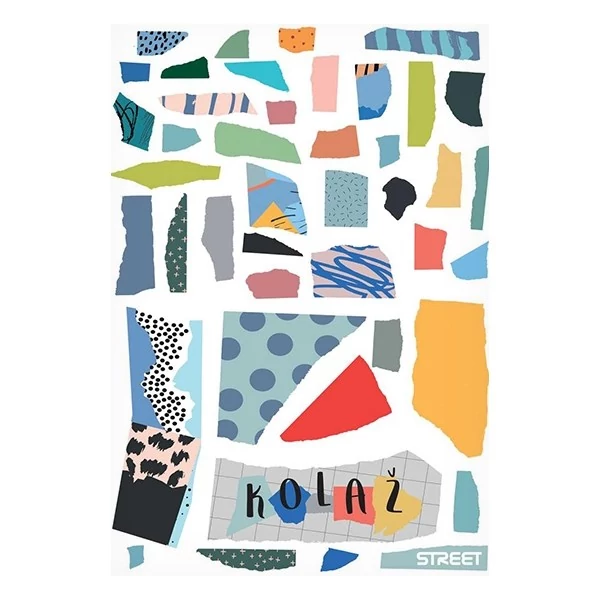 Színes papír STREET 80 g 20 ív-es vegyes