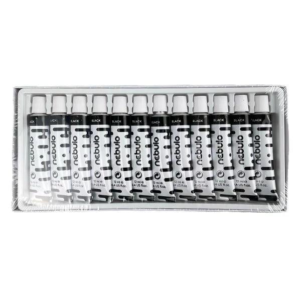 Tempera NEBULO fekete 12 ml 12 darabos