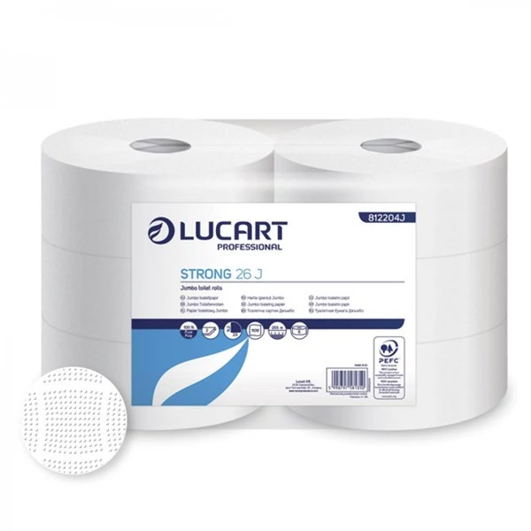 Tolaettpapír LUCART Strong Maxi 26J 2 rétegű hófehér 255m