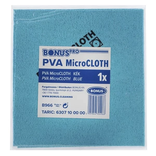 Törlőkendő mikroszálas BONUS pro PVA microloth Bioactive 39x36cm kék