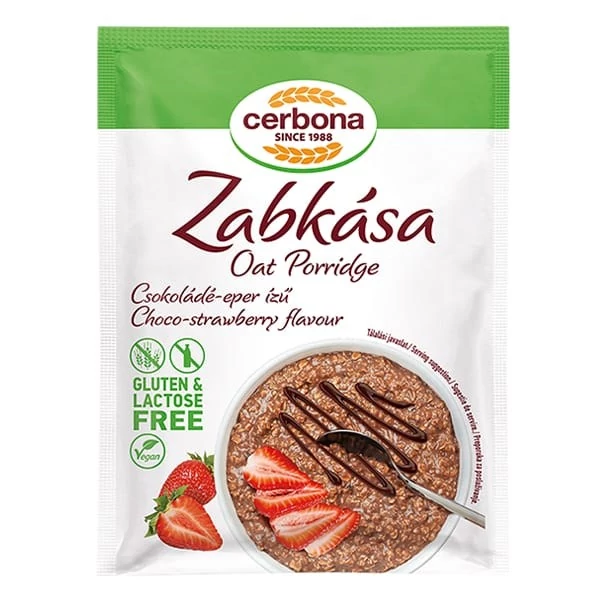 Zabkása CERBONA Gluténmentes csokoládés-epres 50 g