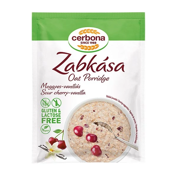 Zabkása CERBONA meggyel és vaníliával gluténmentes 50 g