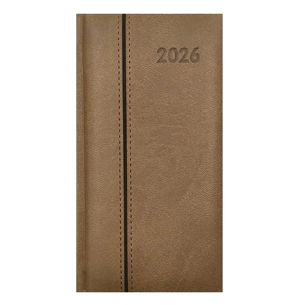 Zsebnaptár ALISCA fekvő fehér lapos prémium 2026.