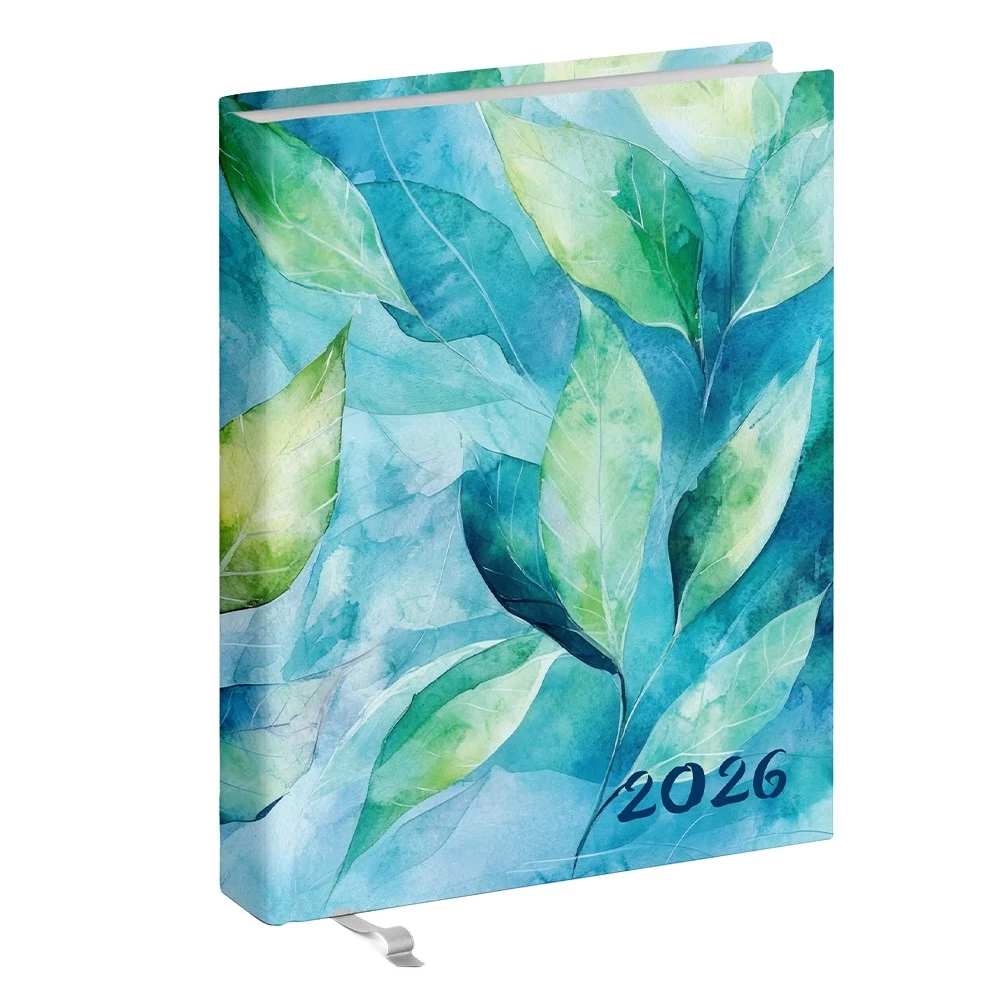 Zsebnaptár REALSYSTEM 2 Day B/6 kétnapos álló fehér lapos Akvarell 2026.