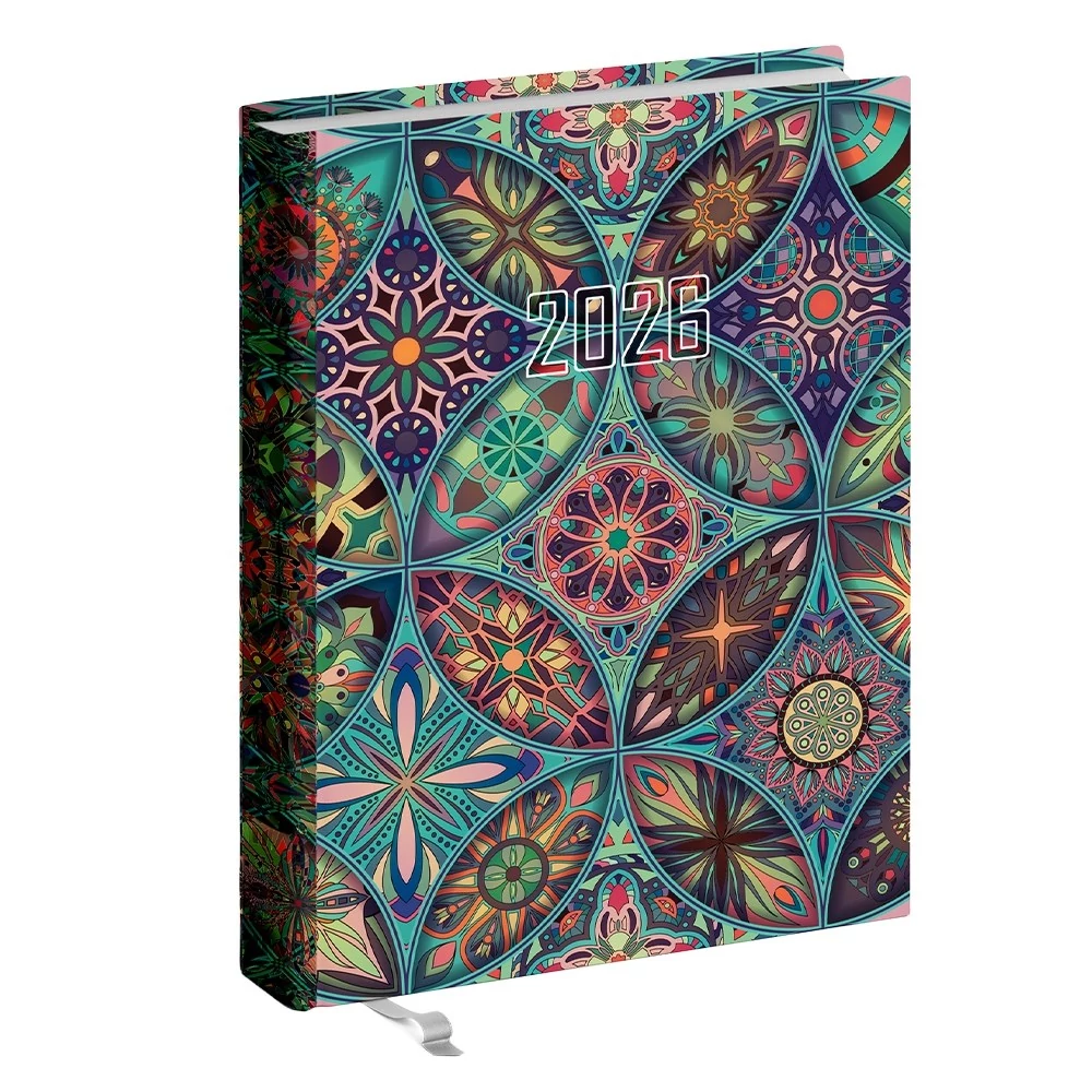 Zsebnaptár REALSYSTEM 2 Day B/6 kétnapos álló fehér lapos Mozaik 2026.